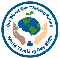 World Thinking Day 2024 Our World Our Thriving Future crest