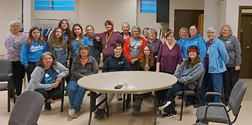 Group of Pathfinders and Rangers from two different districts